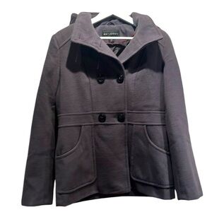 Metaphor Women’s Gray Pea Coat Size Small